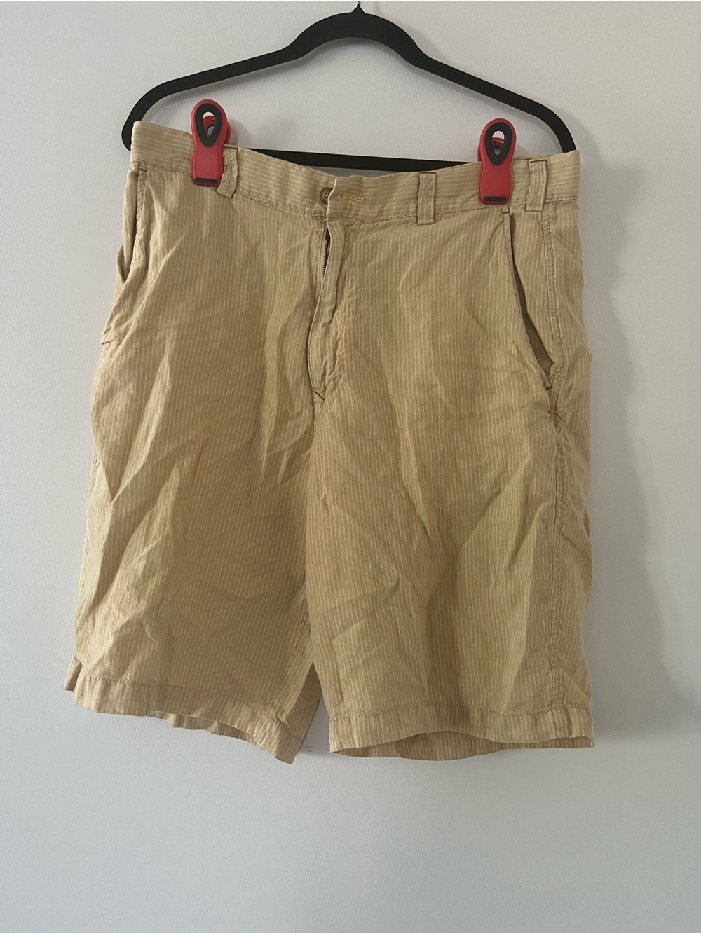 Tommy Bahama Butter Yellow Linen Shorts 34 Resort Coastal Beachy Vacation